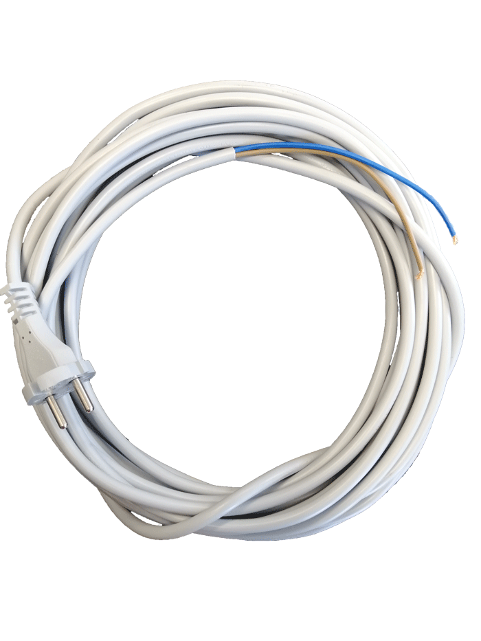 Přívodní kabel 2x1,5 10 m šedý 