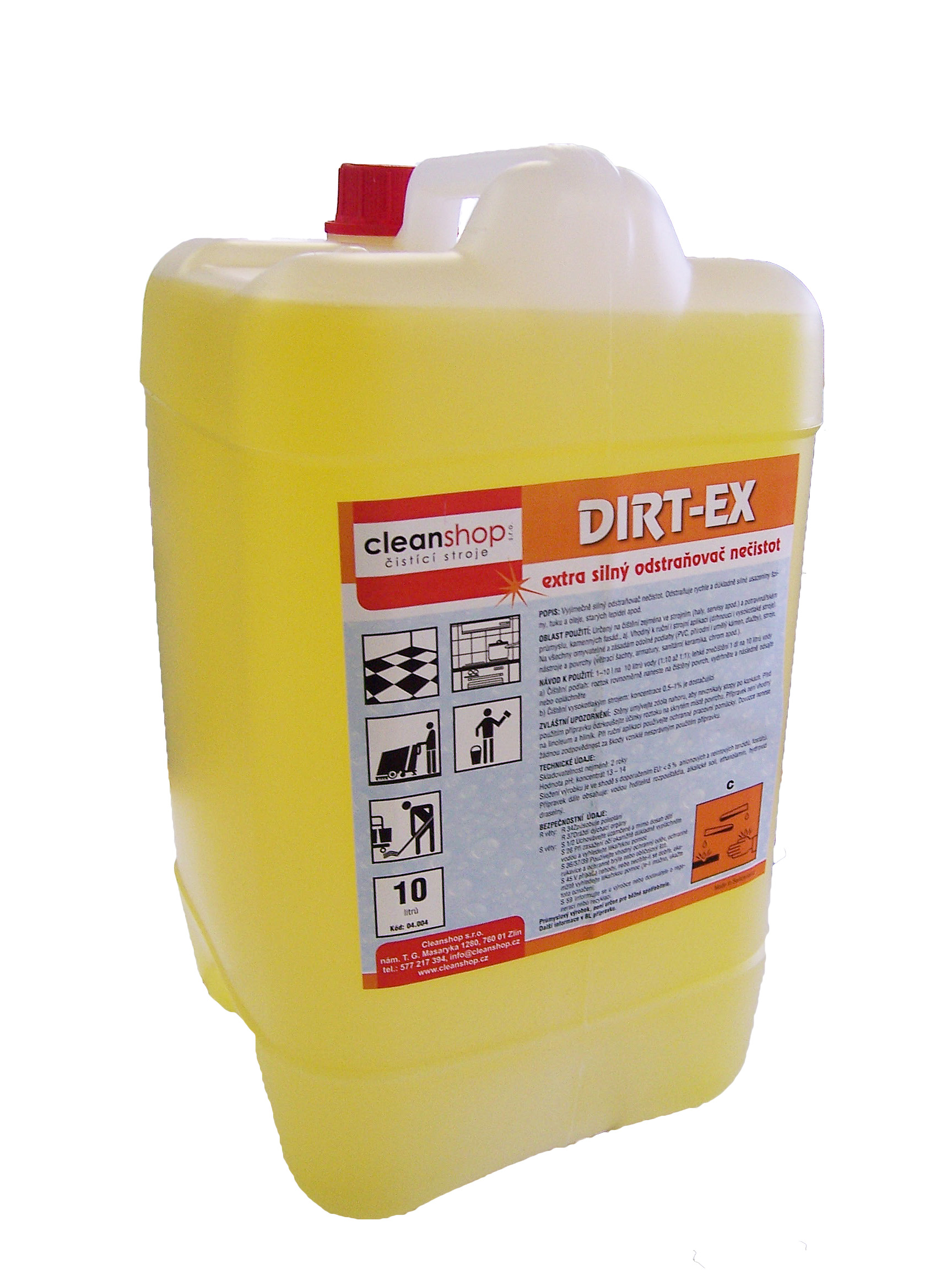 DIRT EX 10l speciální čistič na mastnoty a mytí podlahy