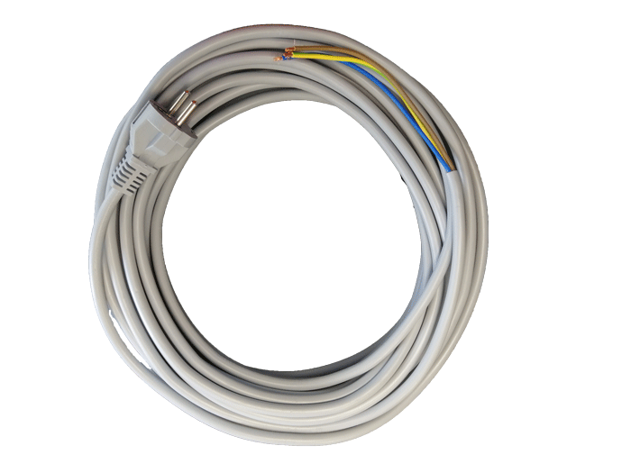 Přívodní kabel 3x1,5 15 m šedý 
